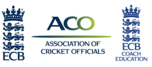 ECB ACO and ECB Coach Education Logos for Young Leaders in Cricket Junior Activator and Young Officials modules